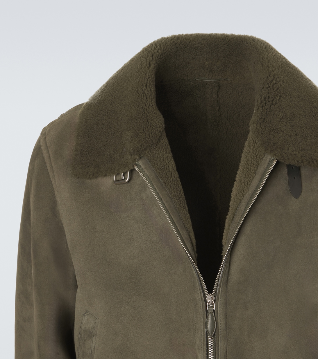 Shearling-lined suede blouson jacket | Berluti