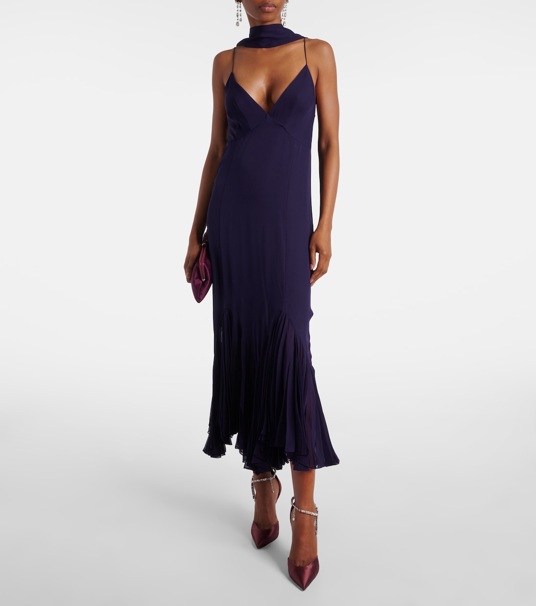 Pumps Stevie 100 aus Satin mit Kristallen | Jimmy Choo