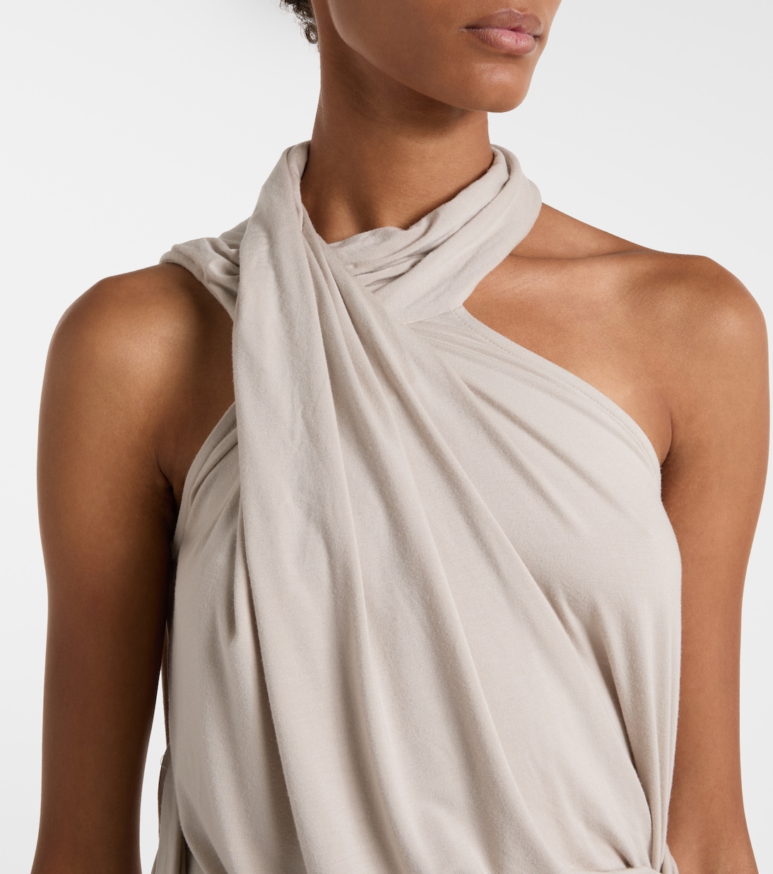 Dalters asymmetric draped halterneck top | Entire Studios