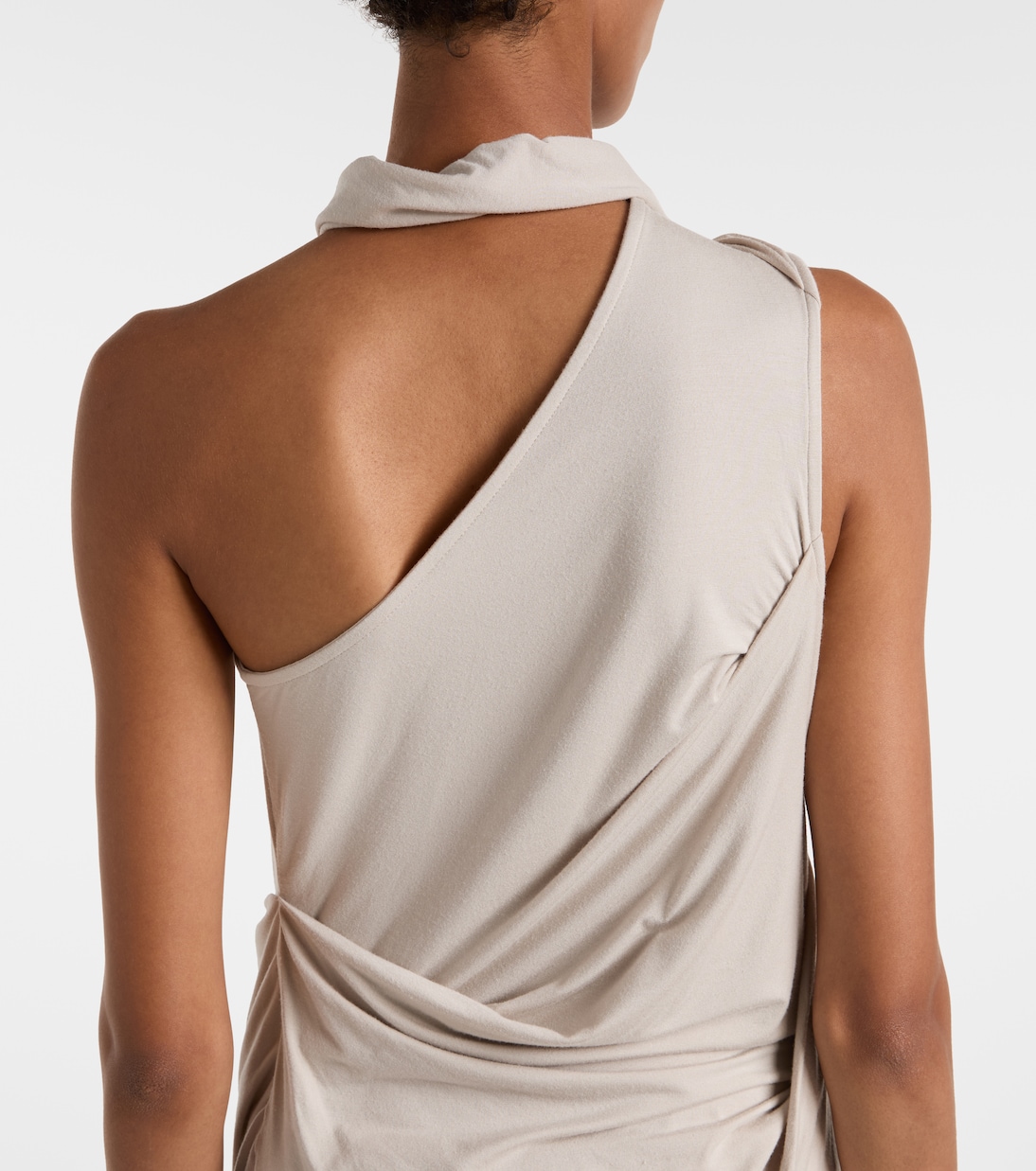 Dalters asymmetric draped halterneck top | Entire Studios