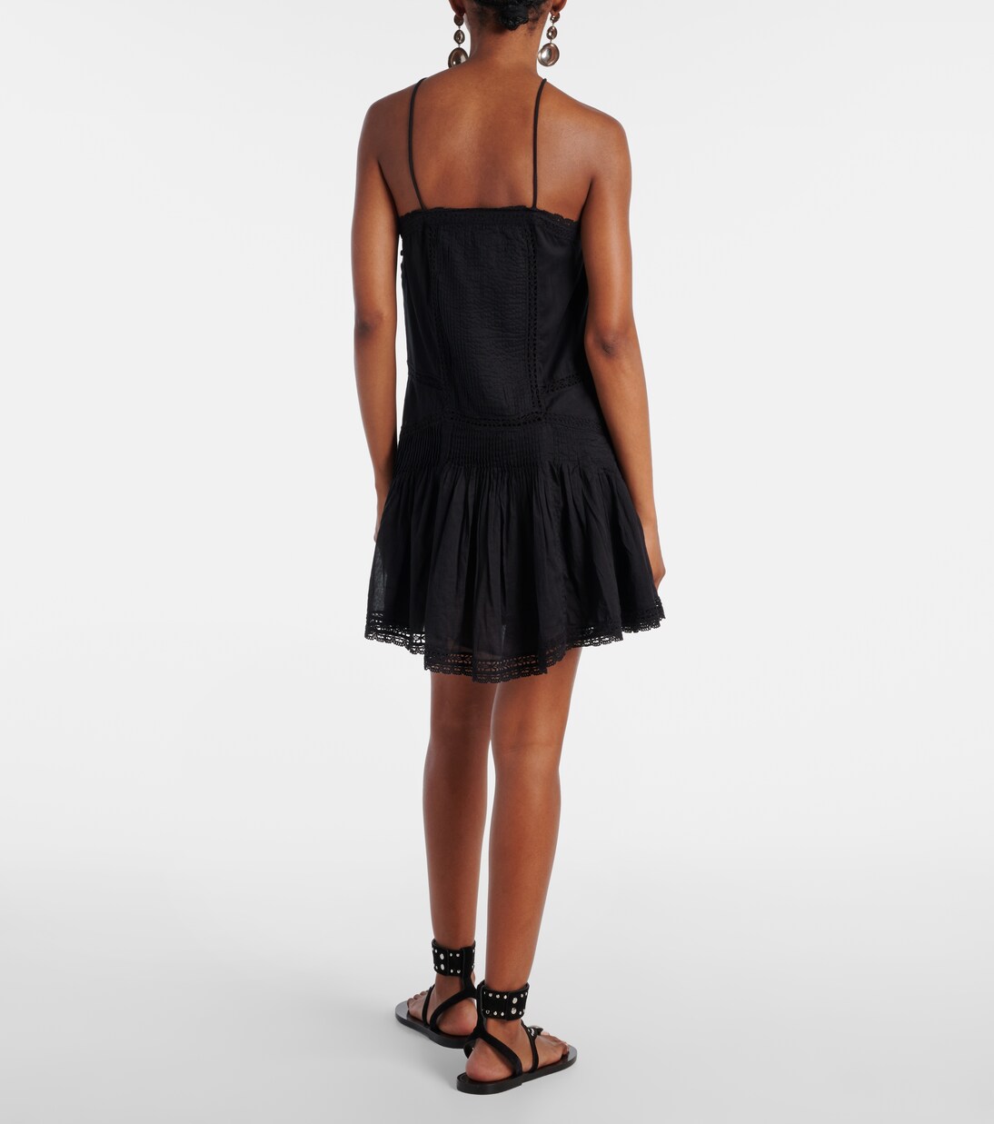 Robe Geraldin en coton et dentelle | Marant Etoile