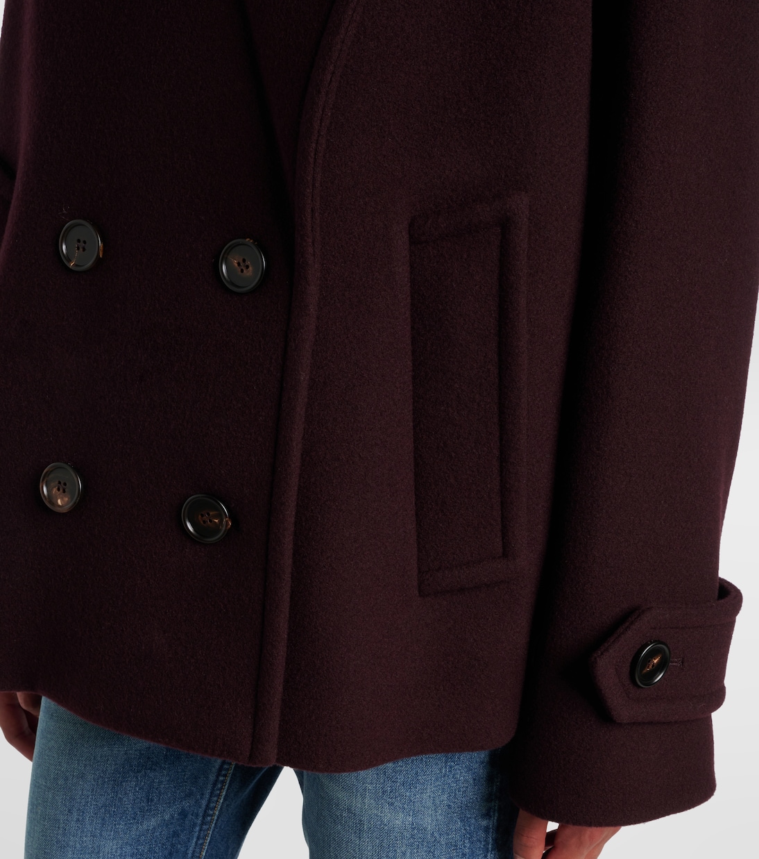 Double-breasted wool-blend coat | Chloé