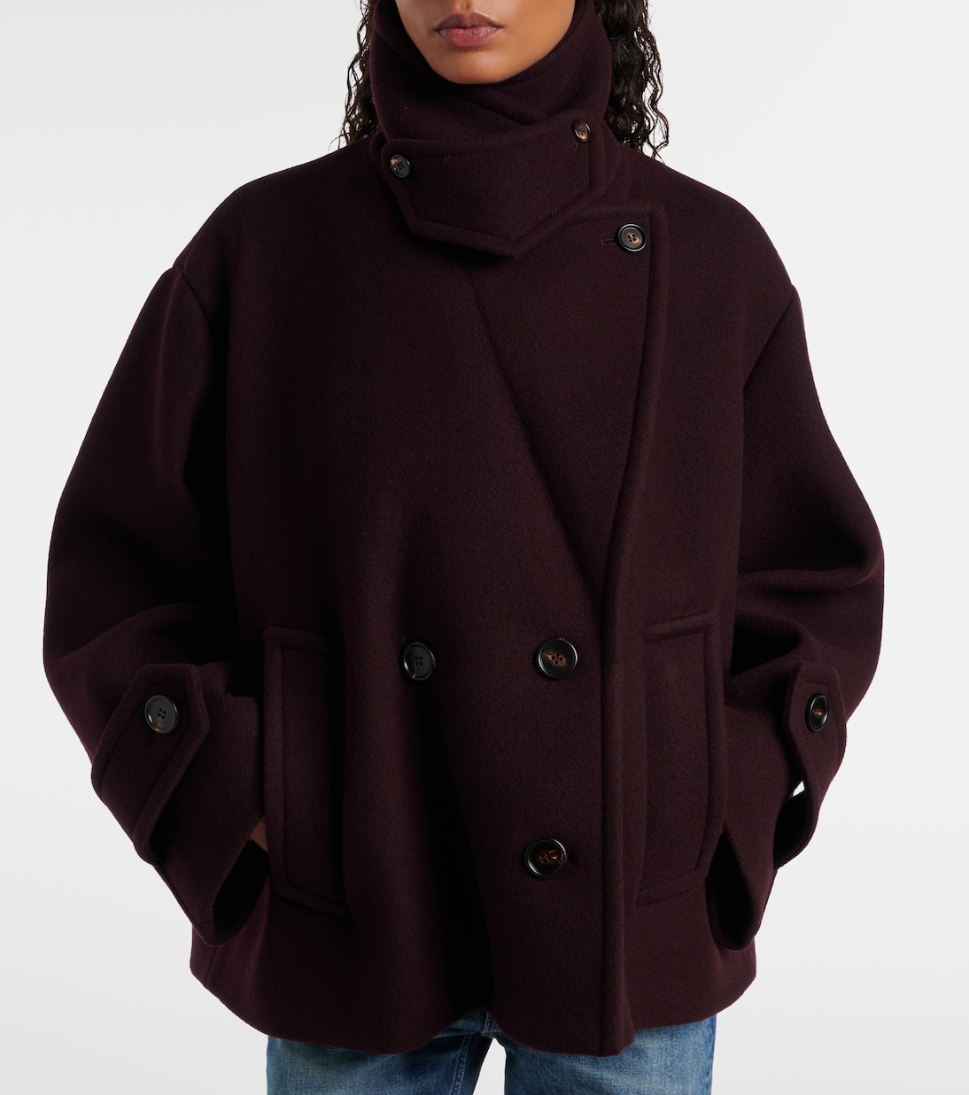 Double-breasted wool-blend coat | Chloé