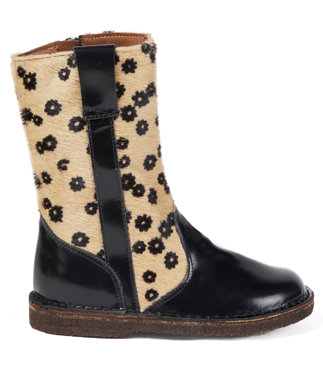 Floral calf hair and leather boots | PèPè