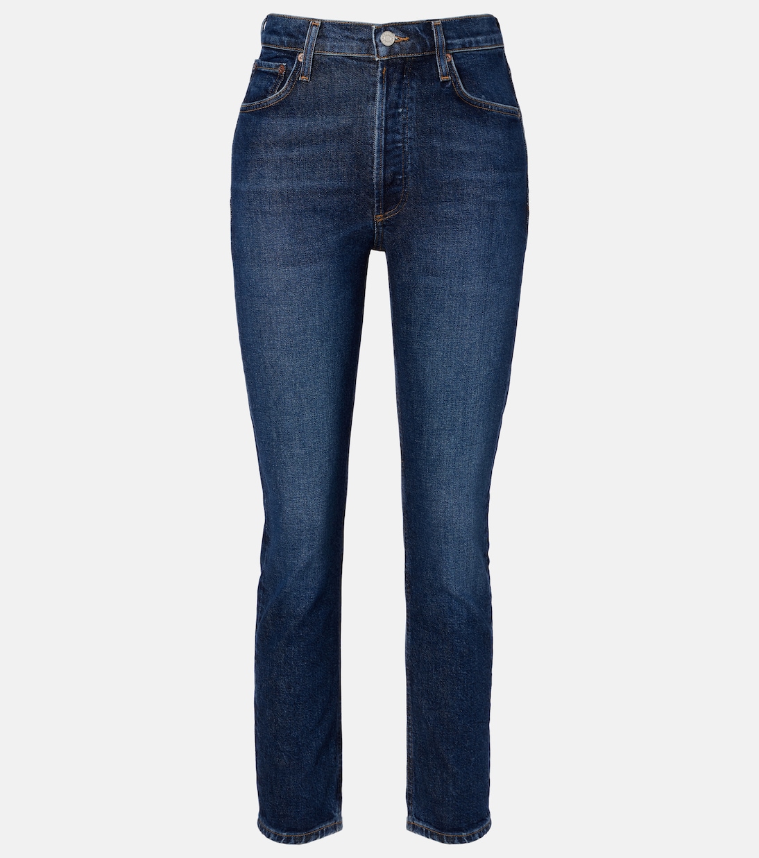 Mid-Rise Straight Cropped-Jeans Riley | Agolde