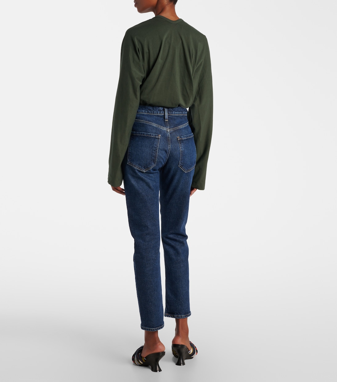 Mid-Rise Straight Cropped-Jeans Riley | Agolde