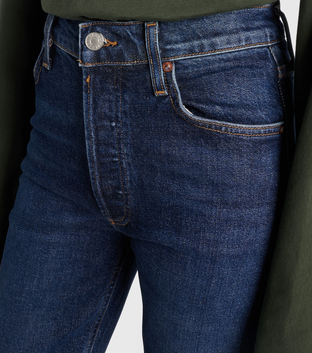 Mid-Rise Straight Cropped-Jeans Riley | Agolde