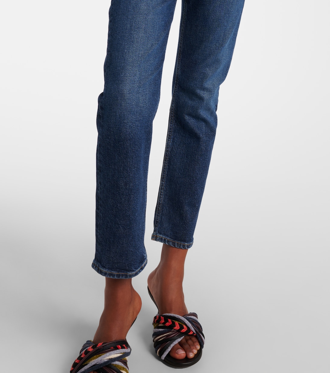 Mid-Rise Straight Cropped-Jeans Riley | Agolde