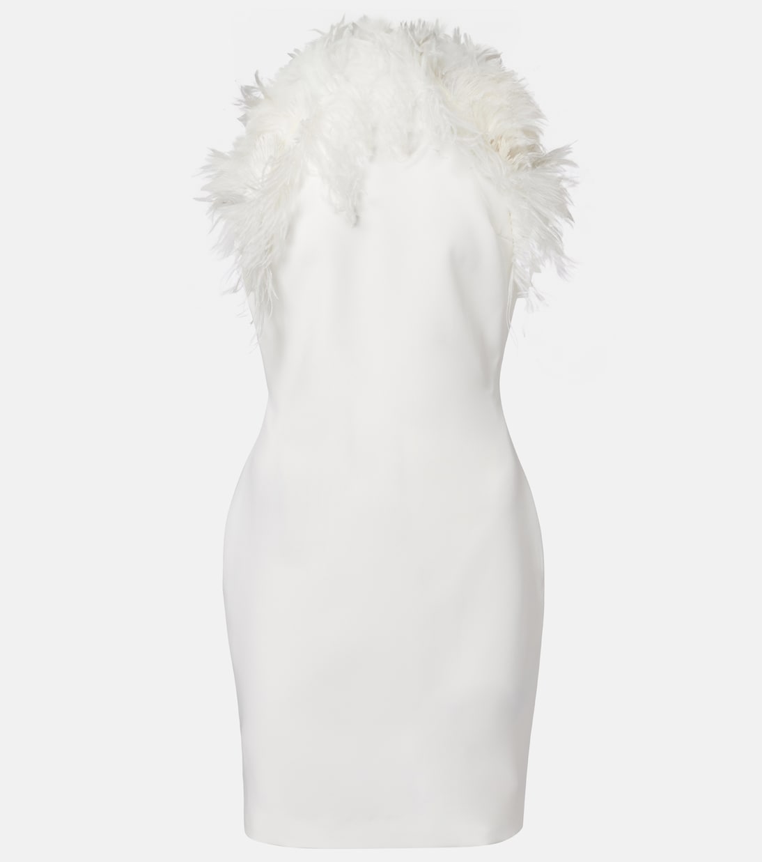 Feather-trimmed cady minidress | The Attico