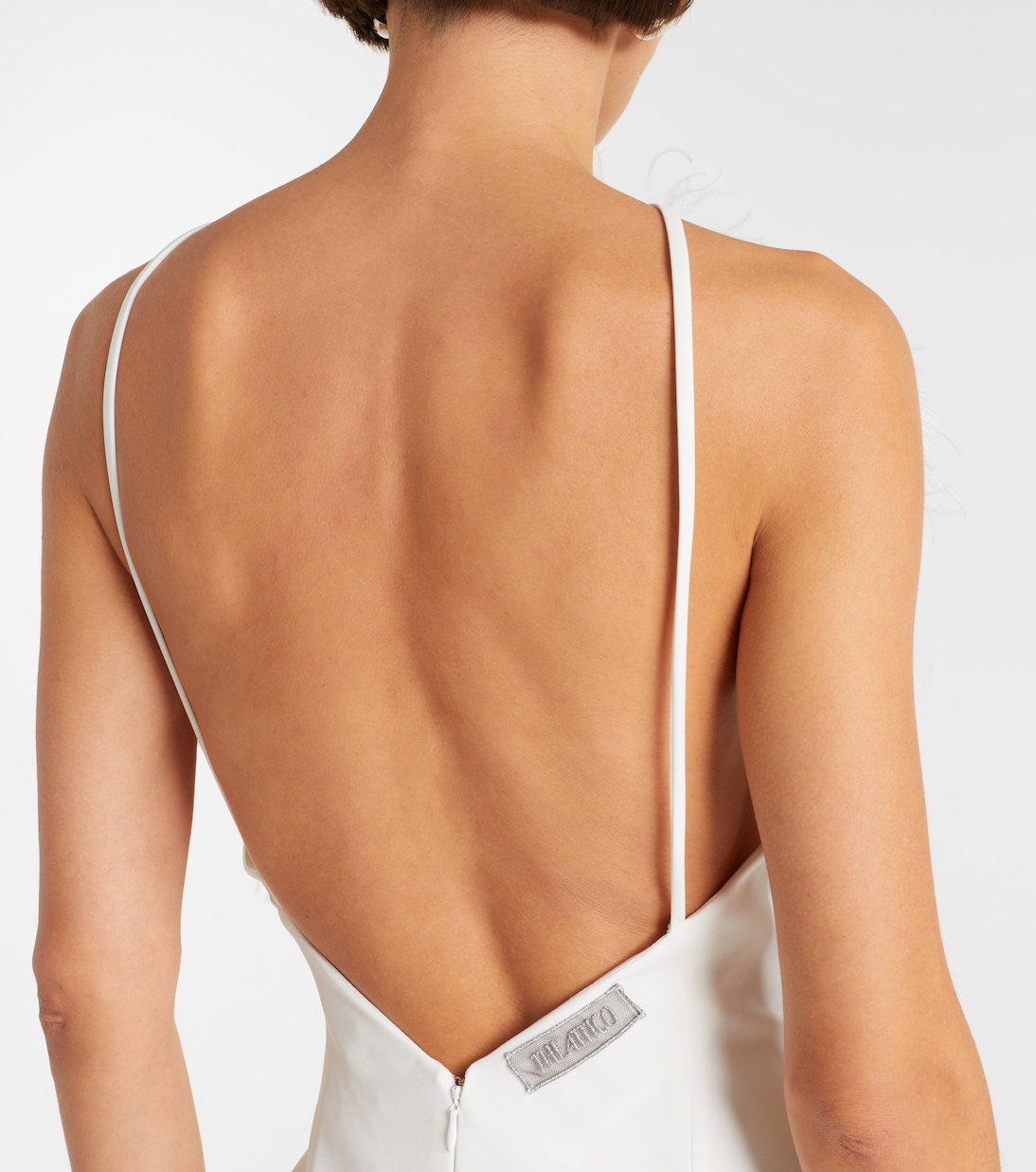 Feather-trimmed cady minidress | The Attico