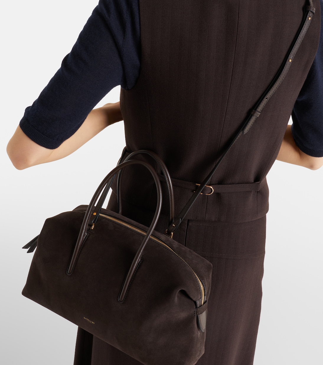 Stockholm Midi suede top-handle bag | DeMellier