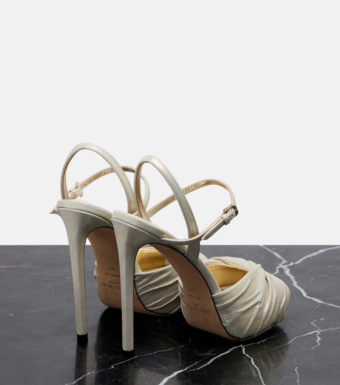 Elly 120 suede platform sandals | Jimmy Choo
