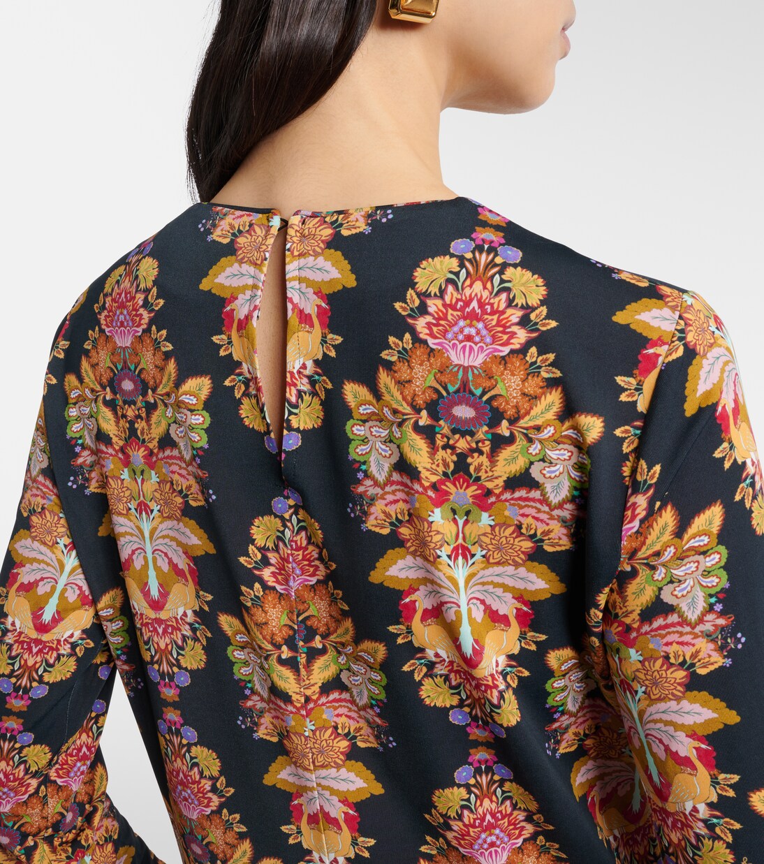 Bedrucktes Maxikleid aus Jersey | La DoubleJ