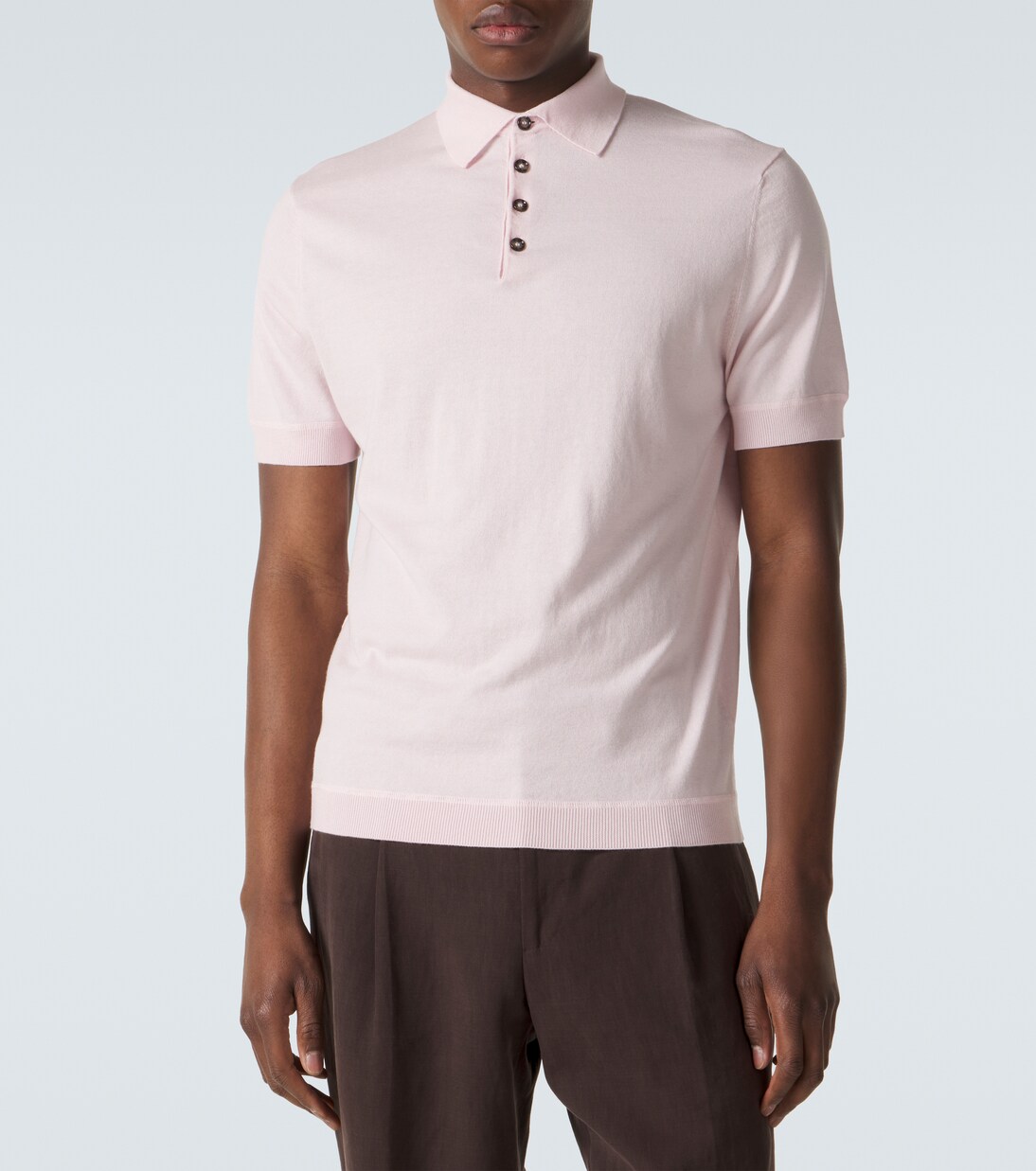 Polohemd aus Baumwolle, Seide und Kaschmir | Allude