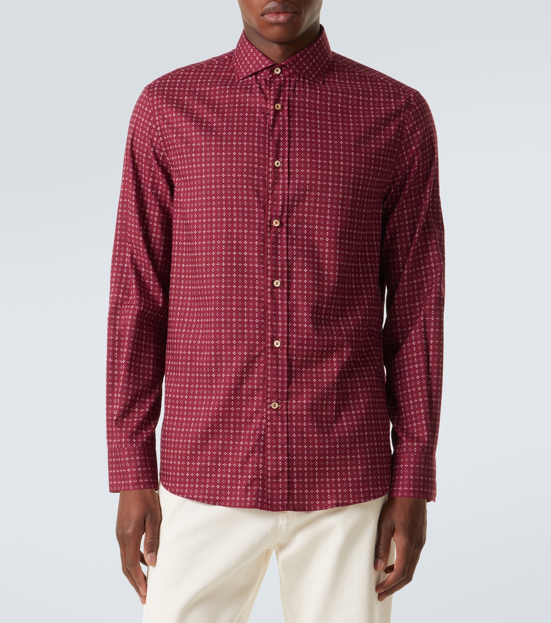 Camicia in cotone con stampa | Brunello Cucinelli