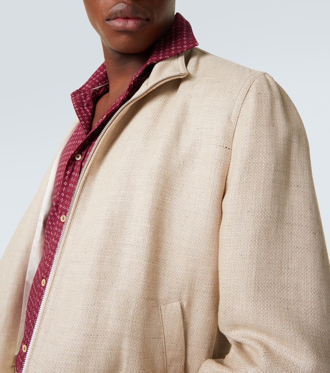 Camicia in cotone con stampa | Brunello Cucinelli