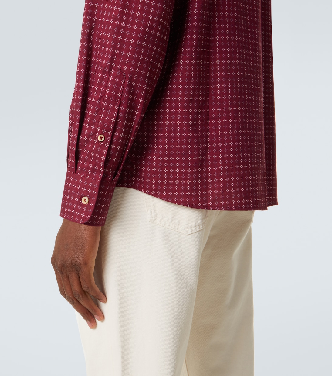 Camicia in cotone con stampa | Brunello Cucinelli