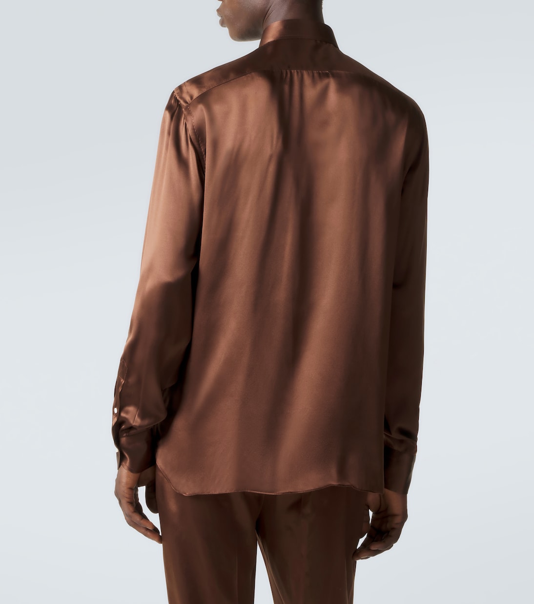 Chemise en satin de soie | Rubinacci