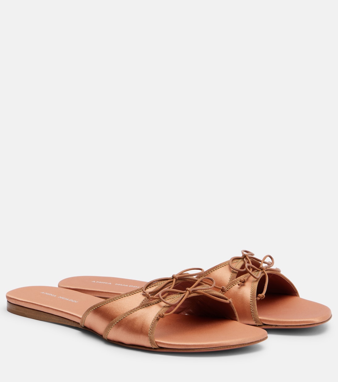 Eleonora bow-detail satin sandals | Amina Muaddi