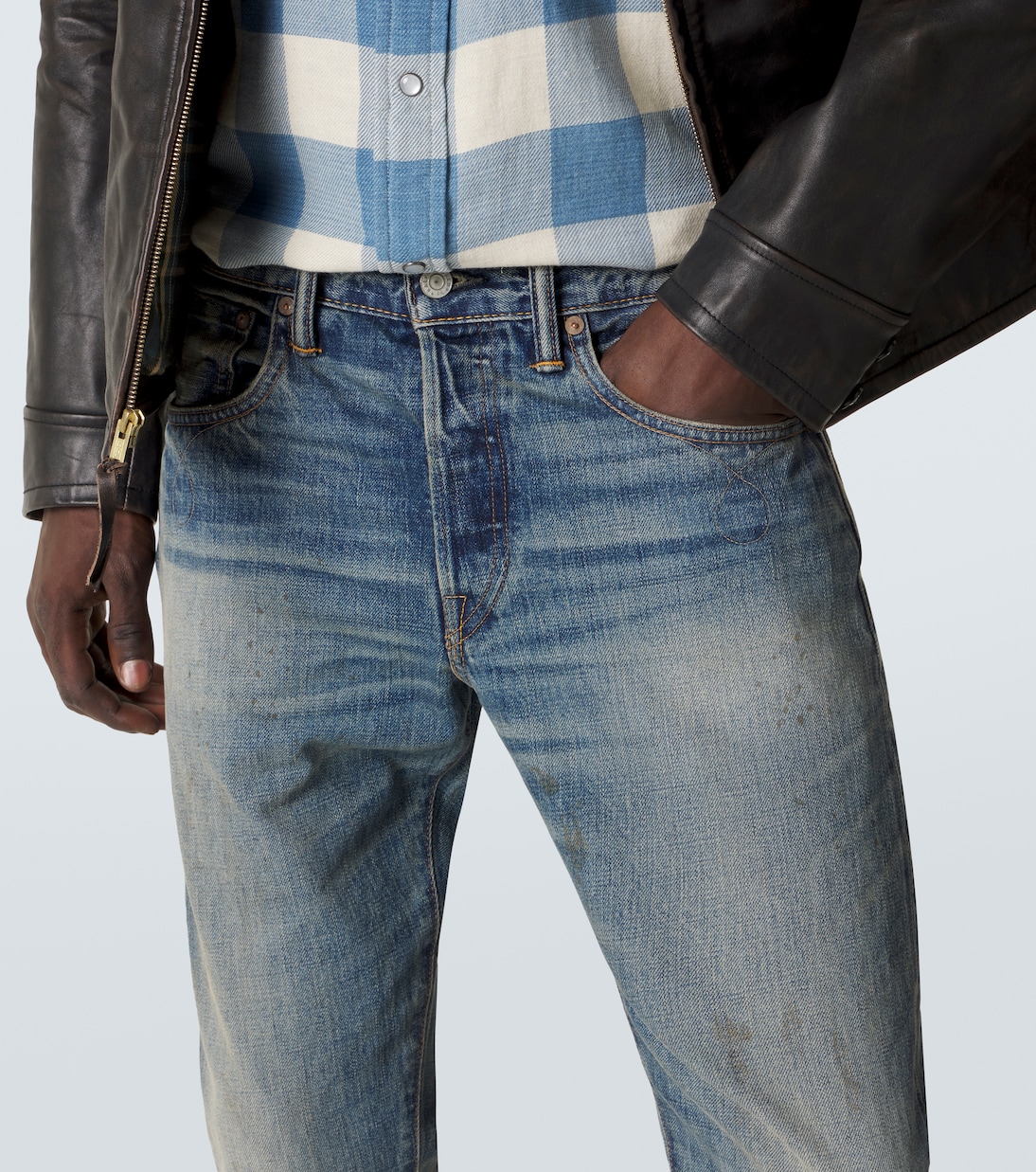 Distressed Slim Jeans | RRL