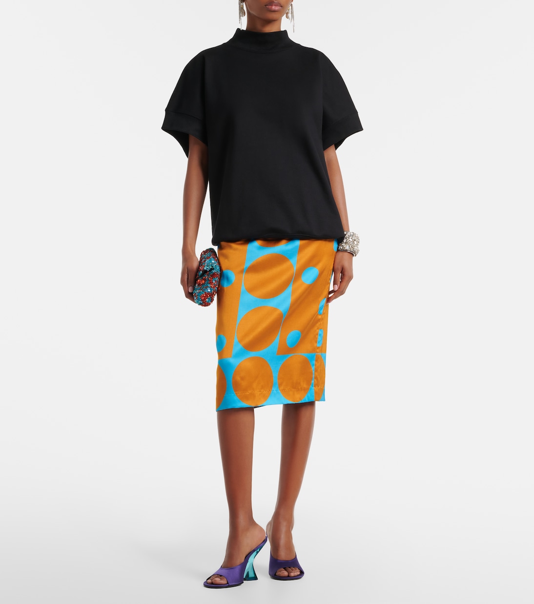 Jupe crayon à pois | Dries Van Noten