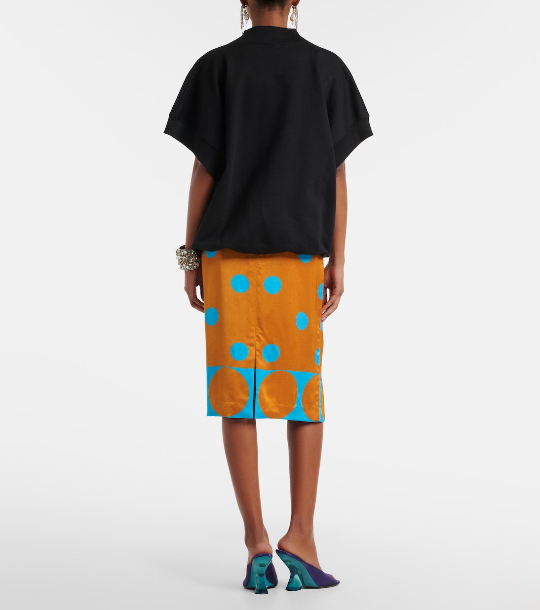 Jupe crayon à pois | Dries Van Noten