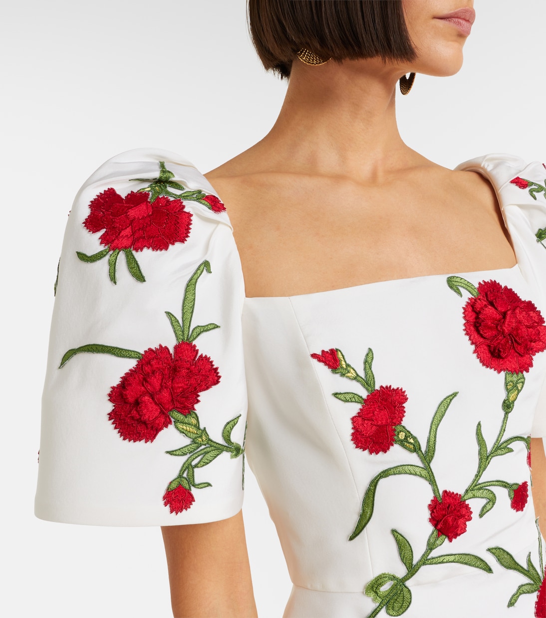 Robe en soie à motif floral | Carolina Herrera