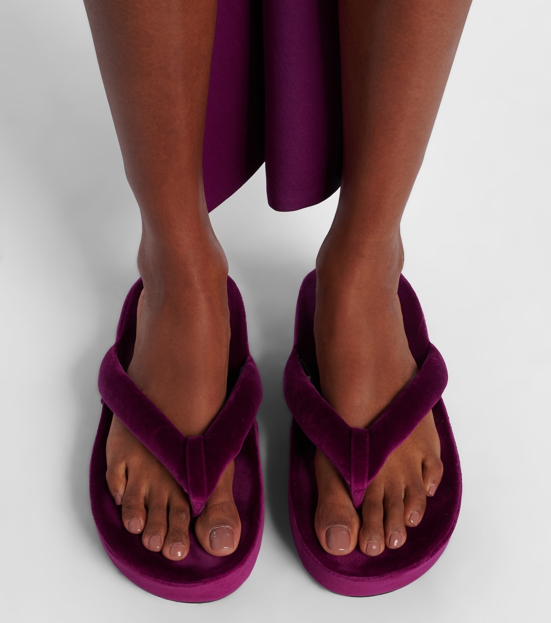 Plateausandalen Jet Lag aus Samt | Balenciaga