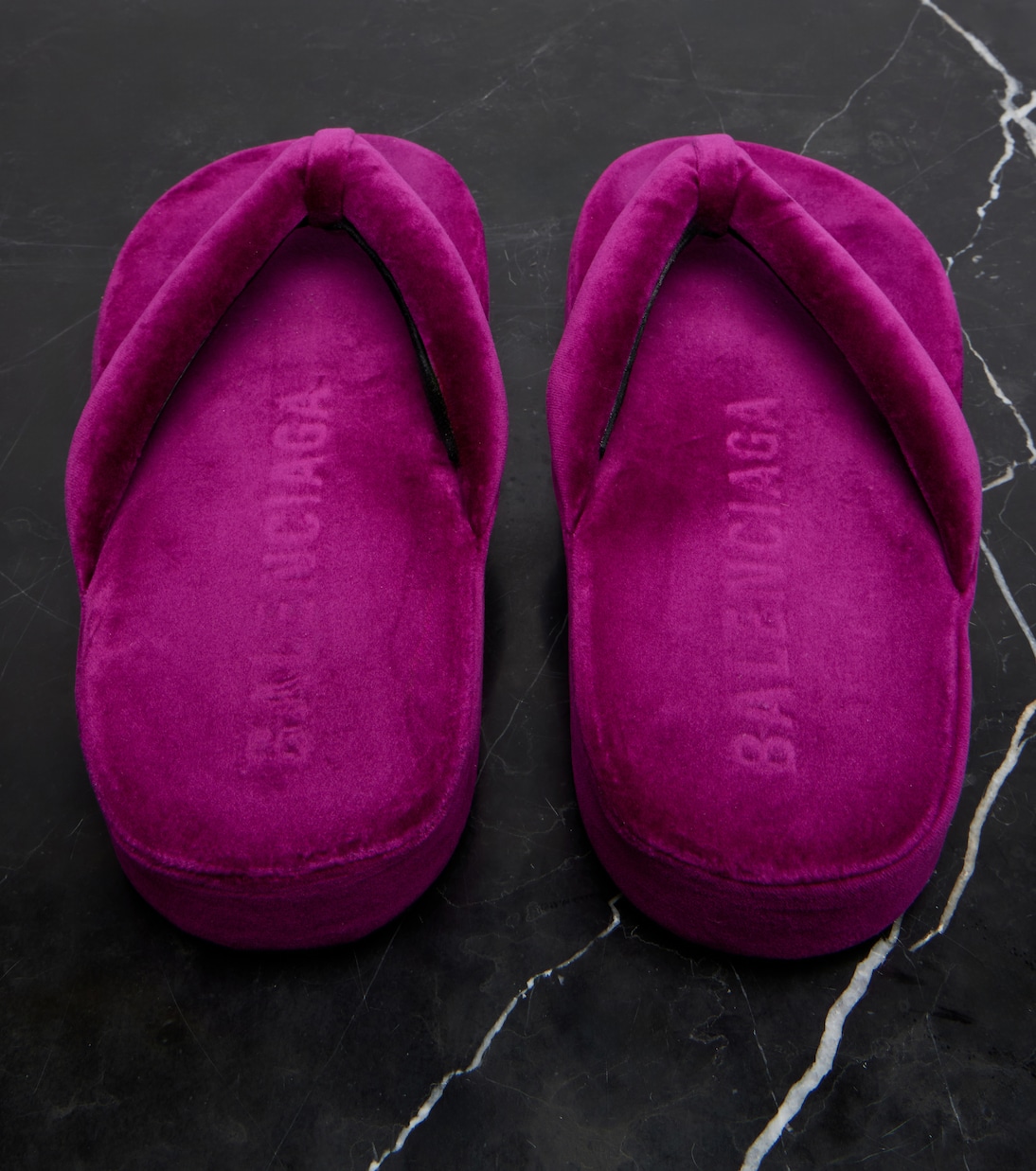 Plateausandalen Jet Lag aus Samt | Balenciaga