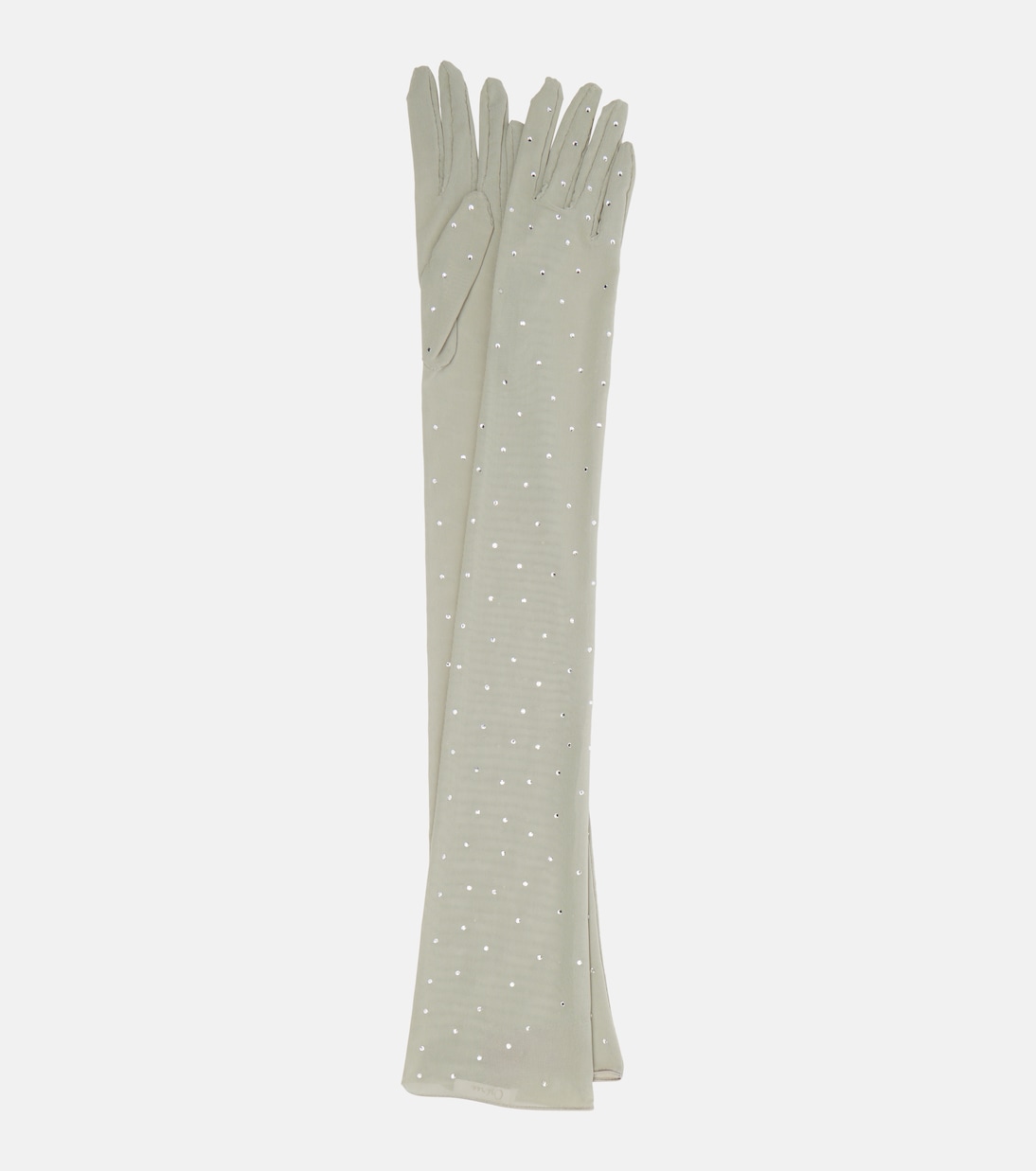 Crystal-embellished mesh gloves | Oséree