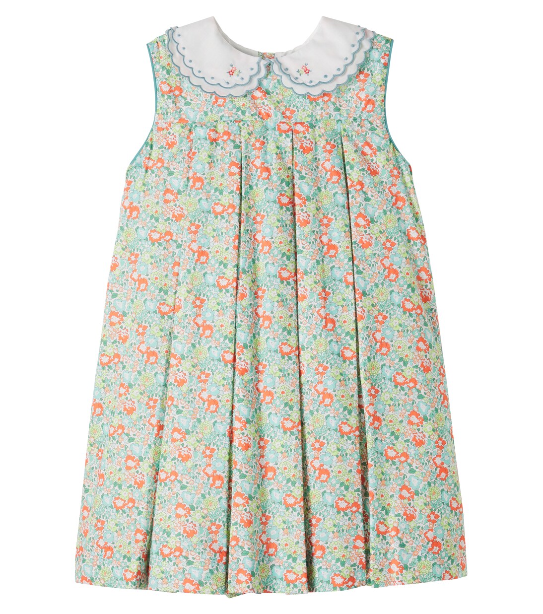 Floral pleated cotton dress | Pepa London
