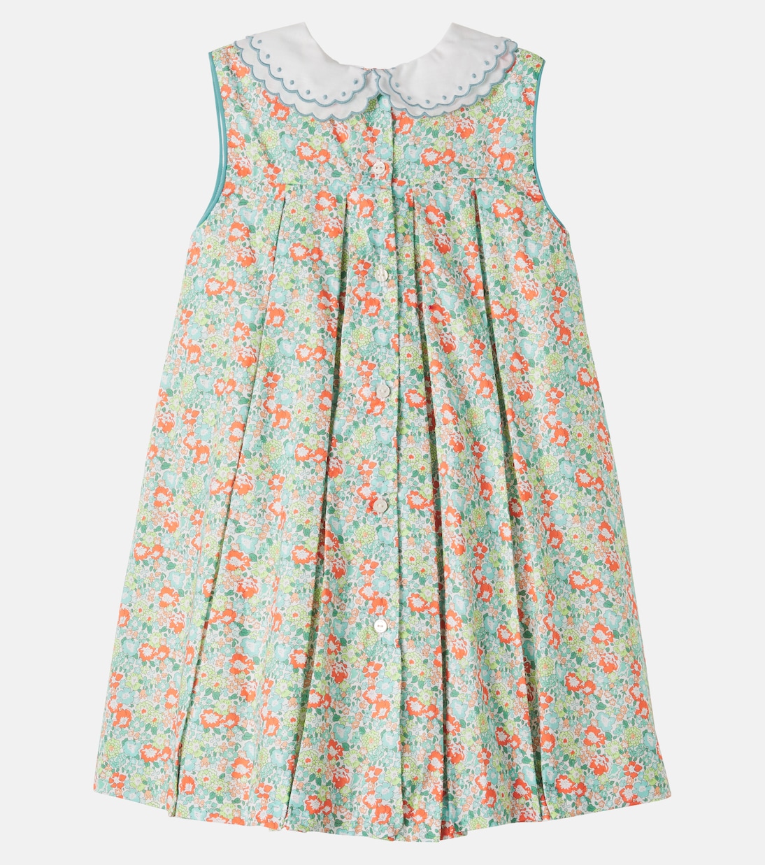 Floral pleated cotton dress | Pepa London