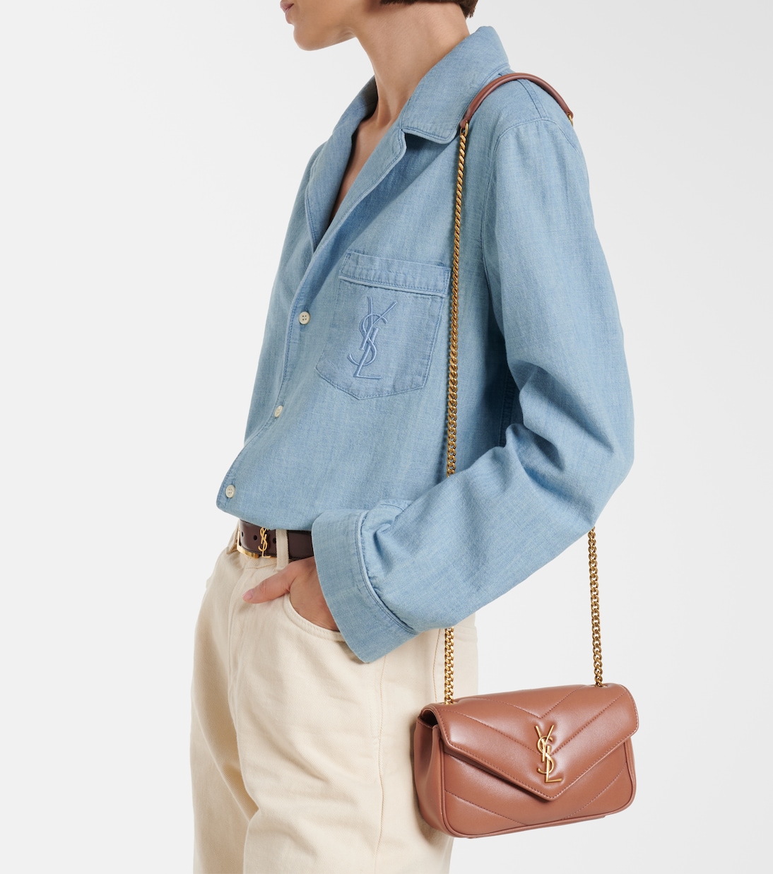 Borsa a spalla Loulou Mini in pelle | Saint Laurent