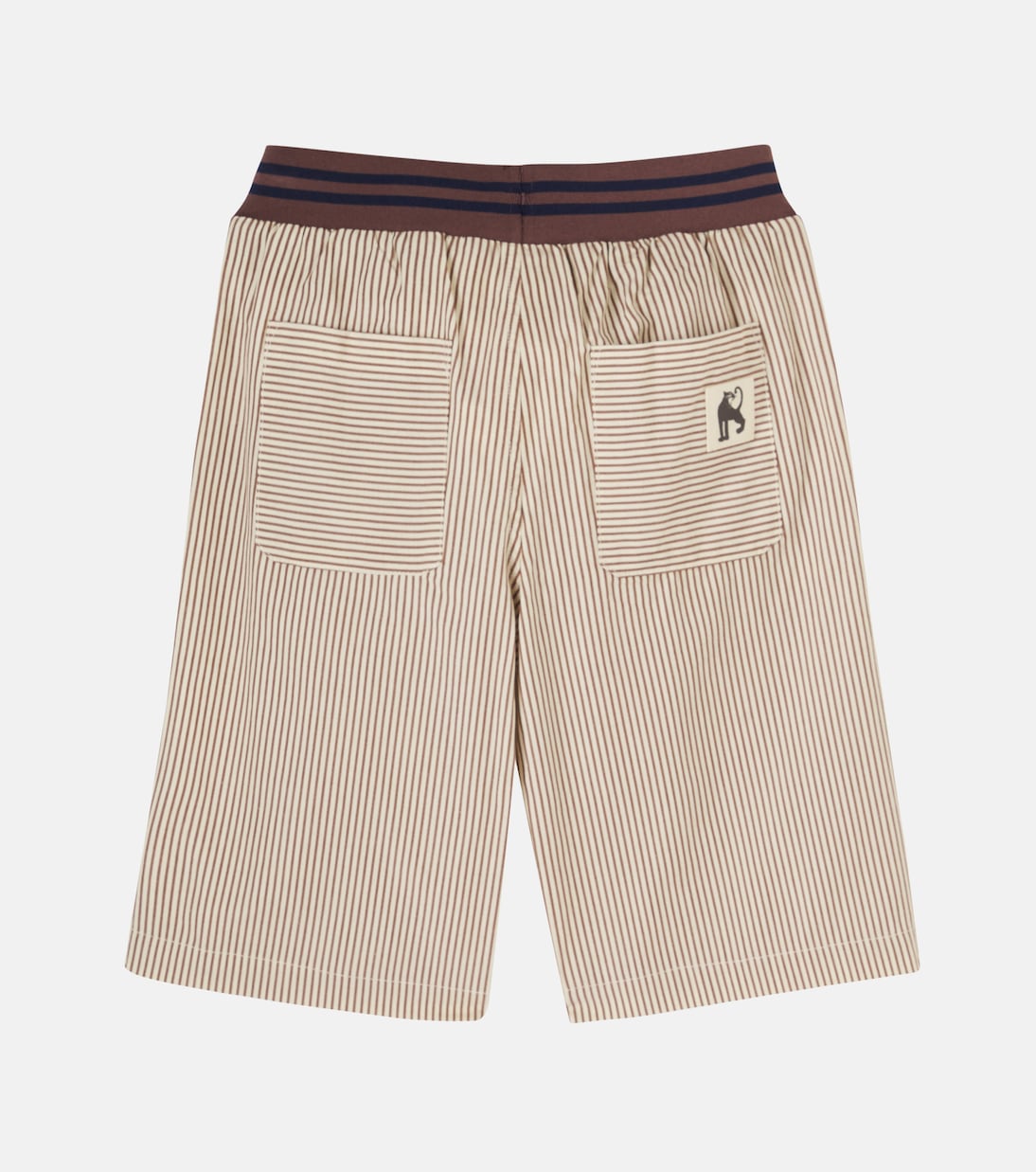 Bermuda en popeline de coton à rayures | Mini Rodini