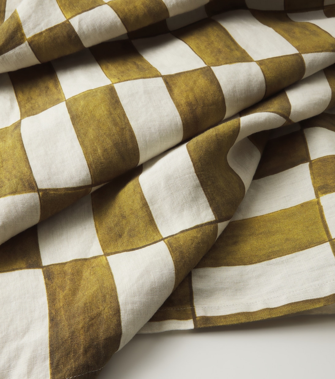 체크 리넨 테이블 커버 | Once Milano