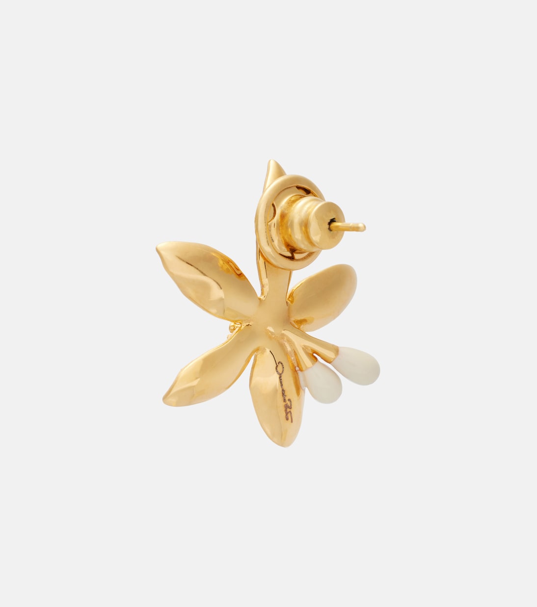 Orange Blossom enamel earrings | Oscar de la Renta