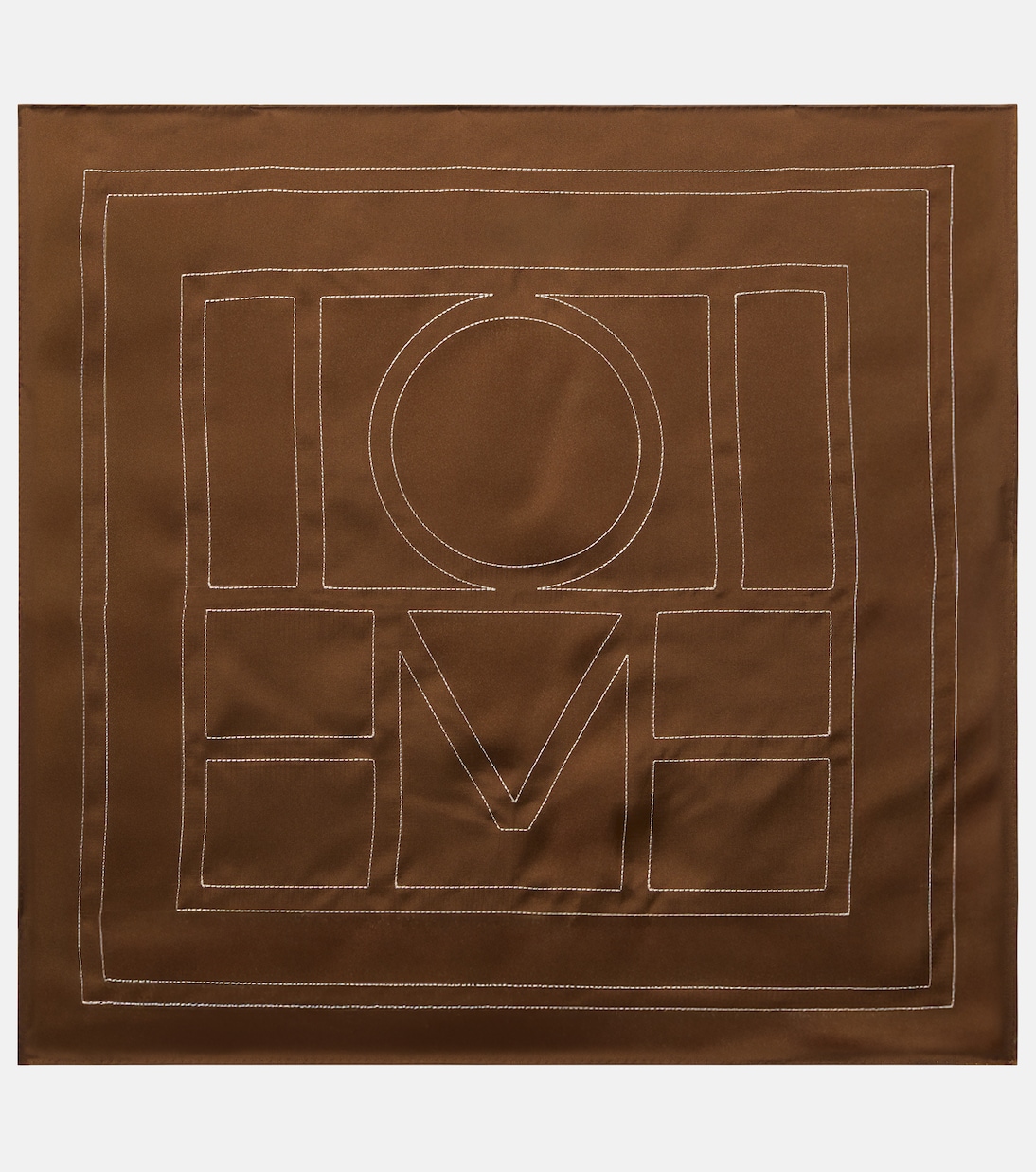 Embroidered monogram silk scarf | Toteme