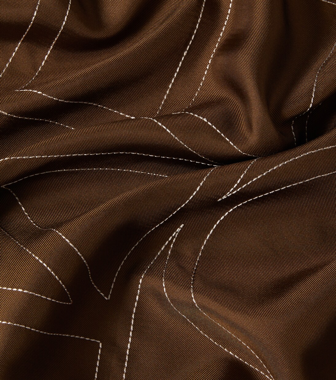 Embroidered monogram silk scarf | Toteme