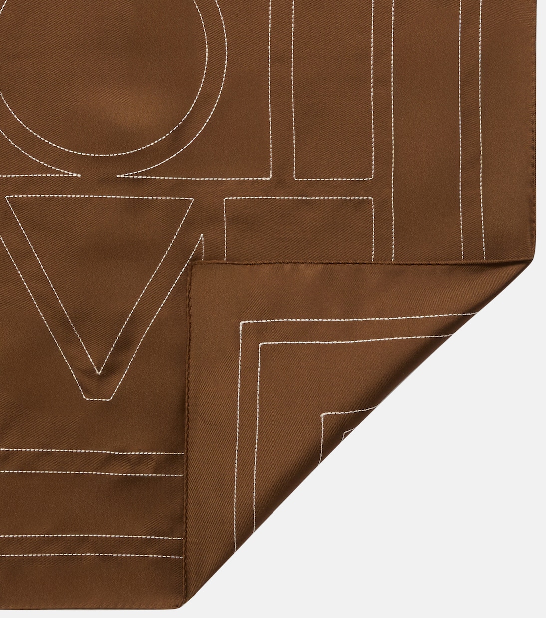 Embroidered monogram silk scarf | Toteme