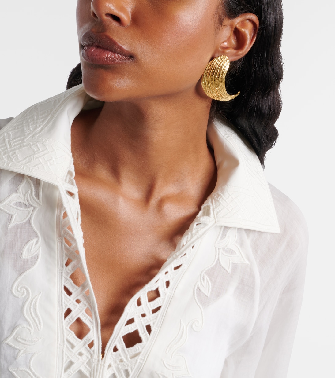 Broken Shell 24kt gold-plated earrings | Ysso
