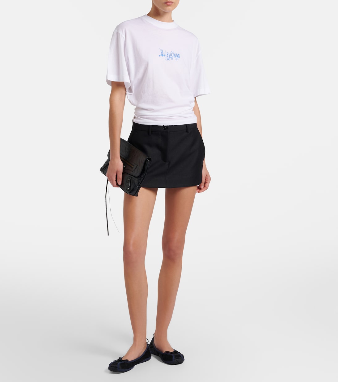 Top in jersey di cotone con logo | Balenciaga