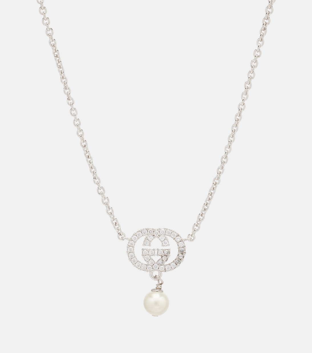 Interlocking G embellished pendant necklace | Gucci