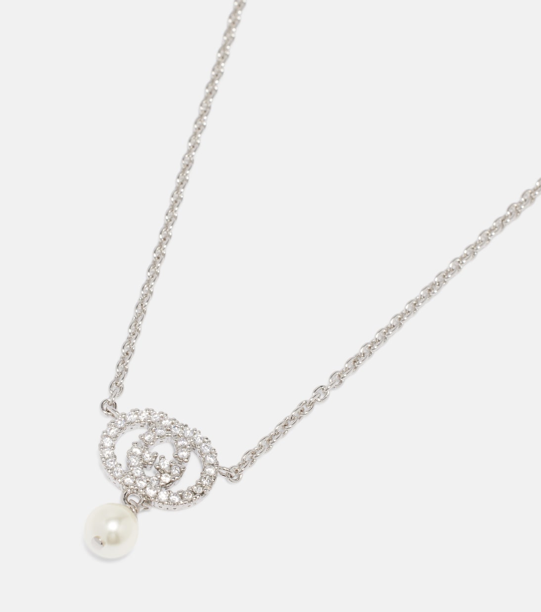 Interlocking G embellished pendant necklace | Gucci