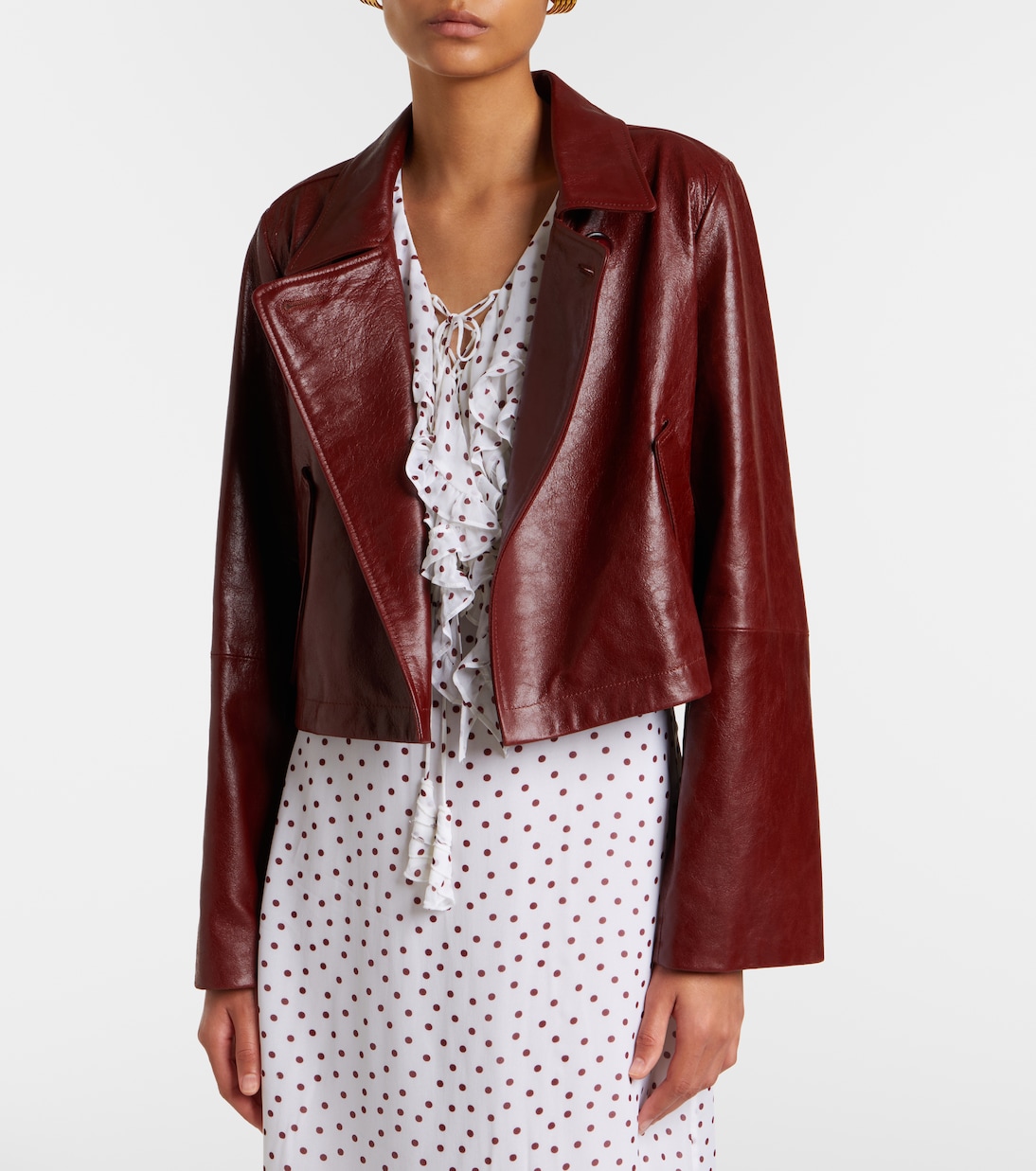 Cropped-Lederjacke Broken Shine | Dorothee Schumacher
