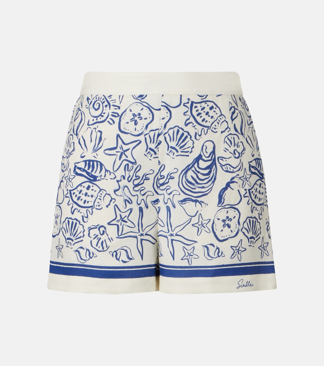 Keaton printed linen-blend shorts | Simkhai