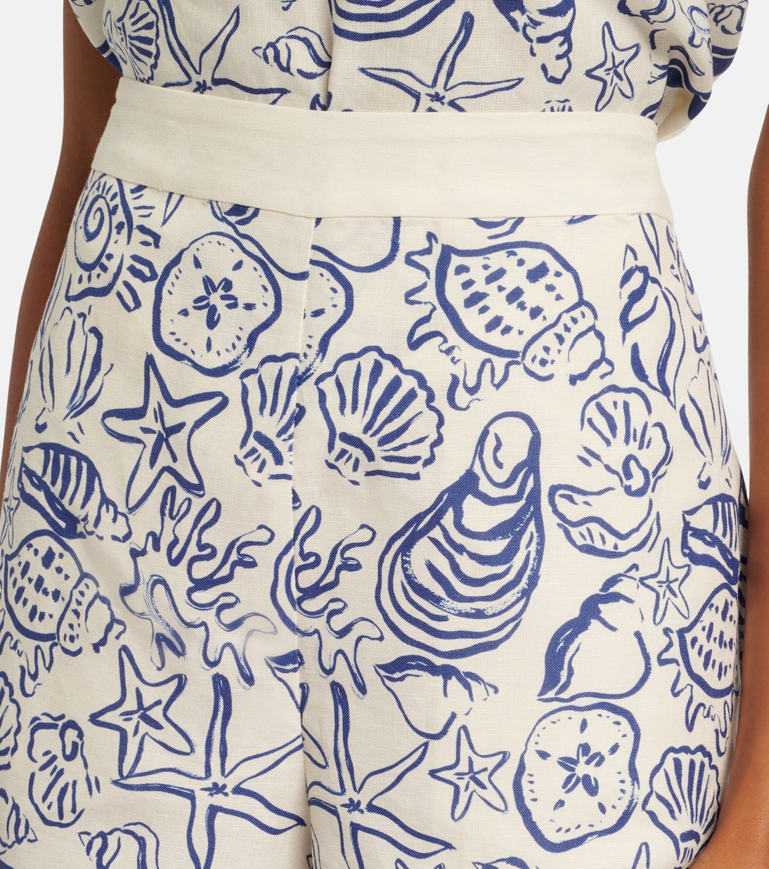 Keaton printed linen-blend shorts | Simkhai