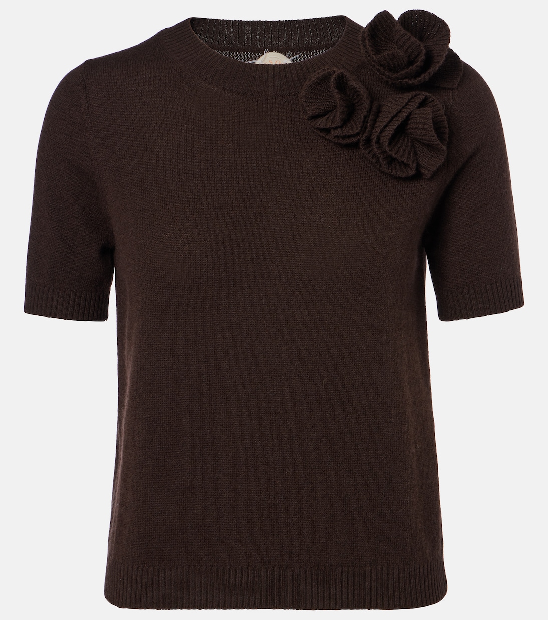 Floral-appliqué wool and cashmere sweater | Jardin des Orangers