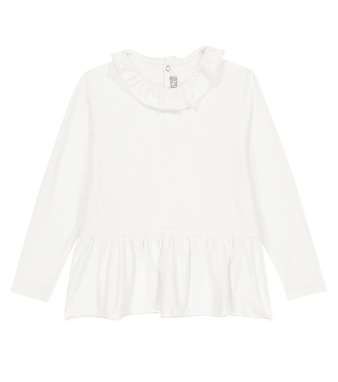 Cotton-blend peplum top | Il Gufo