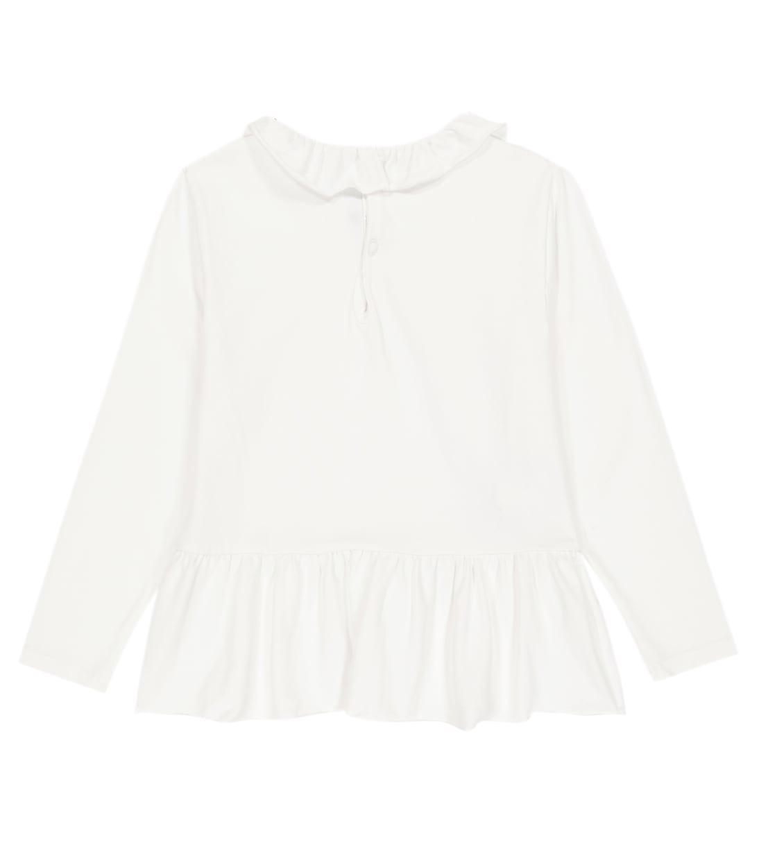 Cotton-blend peplum top | Il Gufo