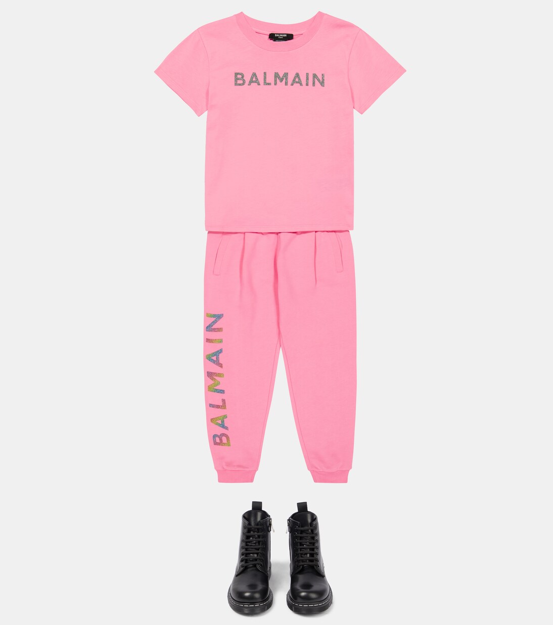 Logo cotton jersey T-shirt | Balmain Kids